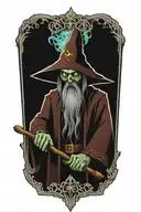 zombie wizard tattoo design idea