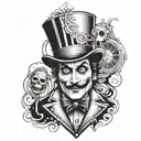 Haunted carnival ringmaster  tattoo design idea