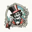 Haunted carnival ringmaster  tattoo design idea