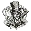 Haunted carnival ringmaster  tattoo design idea