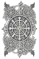 Vegvisir symbol tattoo design idea