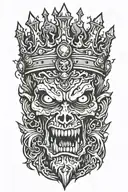 zombie king tattoo design idea