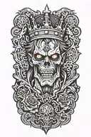 zombie king tattoo design idea