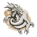 kaiju collage tattoo design idea