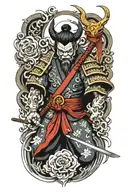Demon Samurai tattoo design idea