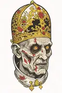 zombie pope tattoo design idea