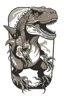 t rex tattoo design idea