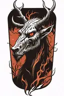 Wendigo tattoo design idea