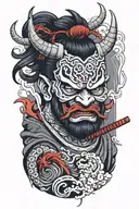 Demon Samurai tattoo design idea
