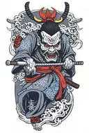 Demon Samurai tattoo design idea