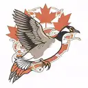 Canadian goose tattoo design idea