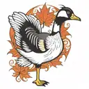 Canadian goose tattoo design idea