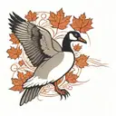 Canadian goose tattoo design idea