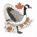 Canadian goose tattoo design idea