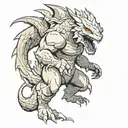 kaiju tattoo design idea