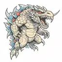 kaiju tattoo design idea