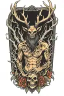 Wendigo tattoo design idea