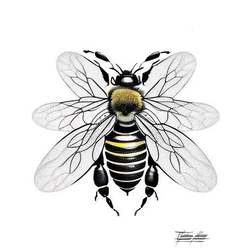 Honey Bee tattoo design idea