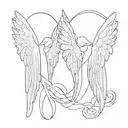 two angels home design ideas tattoo design idea