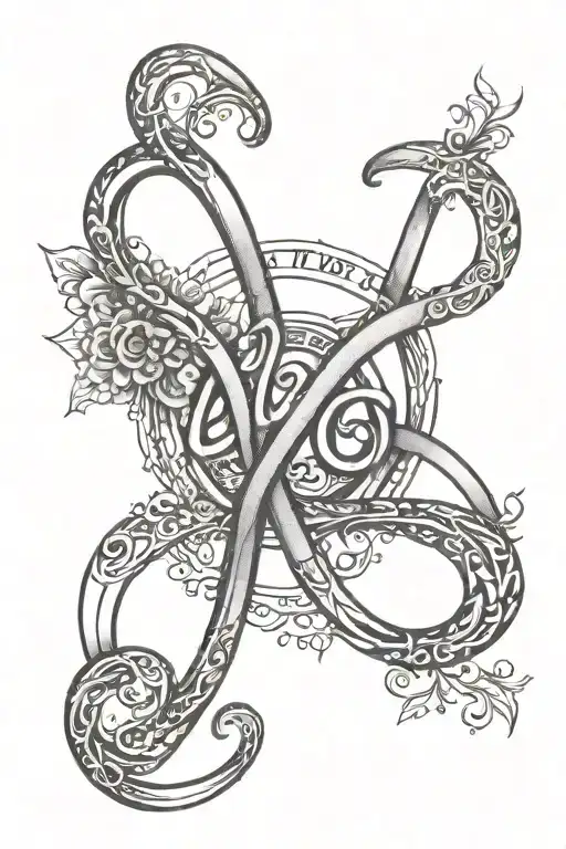 infinity symbol made from the phrases "no time like now" and "no day but today" tattoo design idea