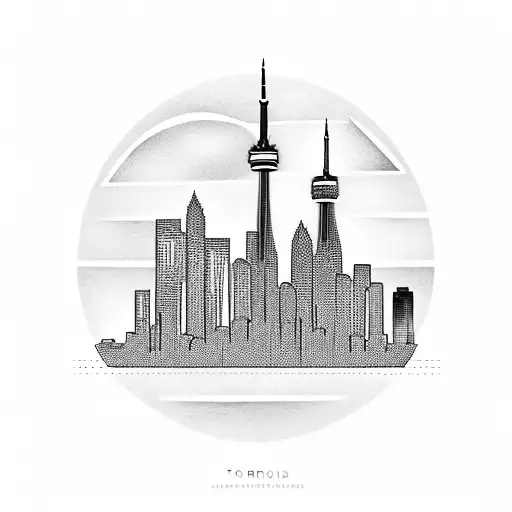 toronto skyline  tattoo design idea