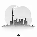 toronto skyline  tattoo design idea