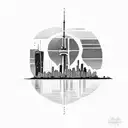 toronto skyline  tattoo design idea