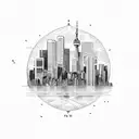 toronto skyline  tattoo design idea