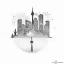 toronto skyline  tattoo design idea