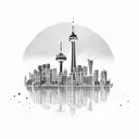 toronto skyline  tattoo design idea