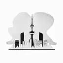 toronto skyline  tattoo design idea