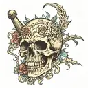 skull arm reaching up spine tattoo tattoo design idea
