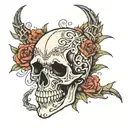 skull arm reaching up spine tattoo tattoo design idea