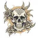skull arm reaching up spine tattoo tattoo design idea