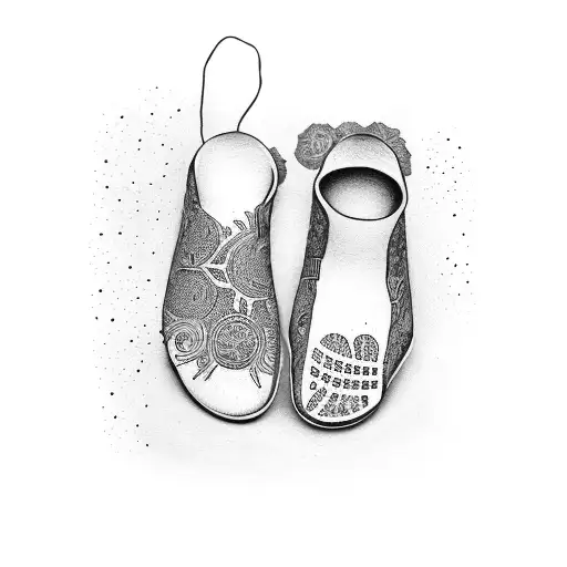 sons footprint with birthdate tattoo design idea