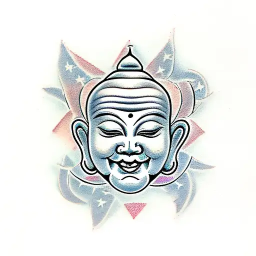 fat buddha  tattoo design idea