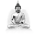 standing buddha  tattoo design idea