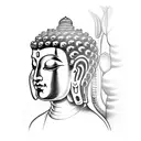 standing buddha  tattoo design idea