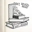 Book with words Don't Be afraid with page number 365 tattoo design idea