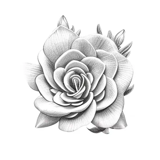 gardenia  tattoo design idea