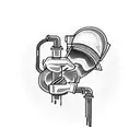 welder welding a pipe tattoo design idea