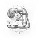 welder welding a pipe tattoo design idea