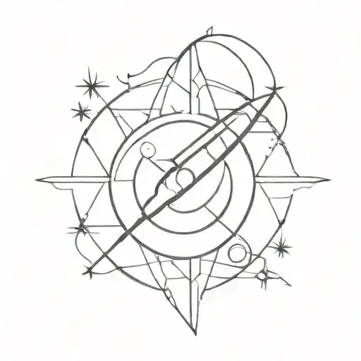 NASA brutal ethnic ornament tattoo design idea