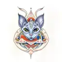 sphinx cat tattoo design idea