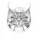 sphinx cat tattoo design idea