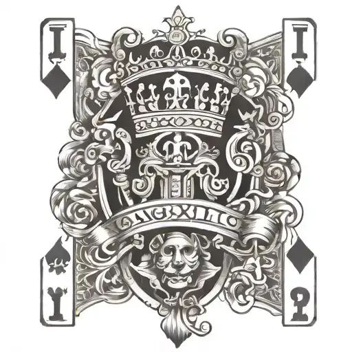 i want 2 cards on my forearm a king and jack with a gambling themed background tattoo design idea