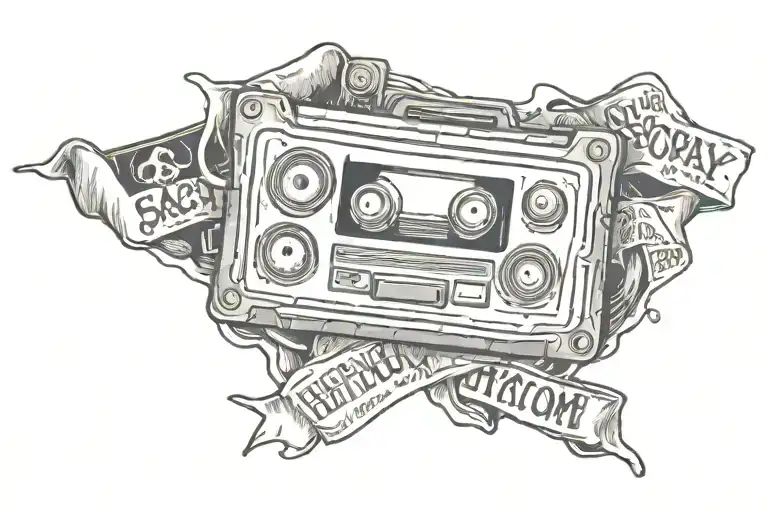 scary movie vhs tape tattoo tattoo design idea