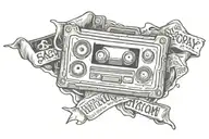 scary movie vhs tape tattoo tattoo design idea