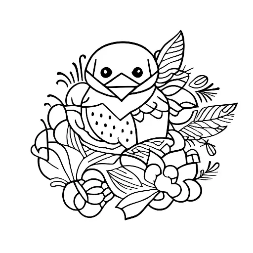 chick tattoo design idea
