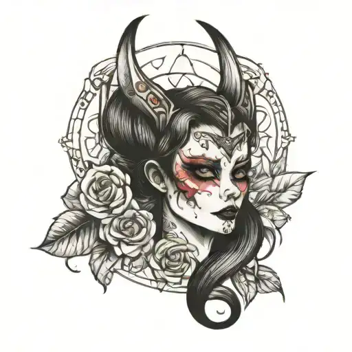 lillith  demonio tattoo design idea